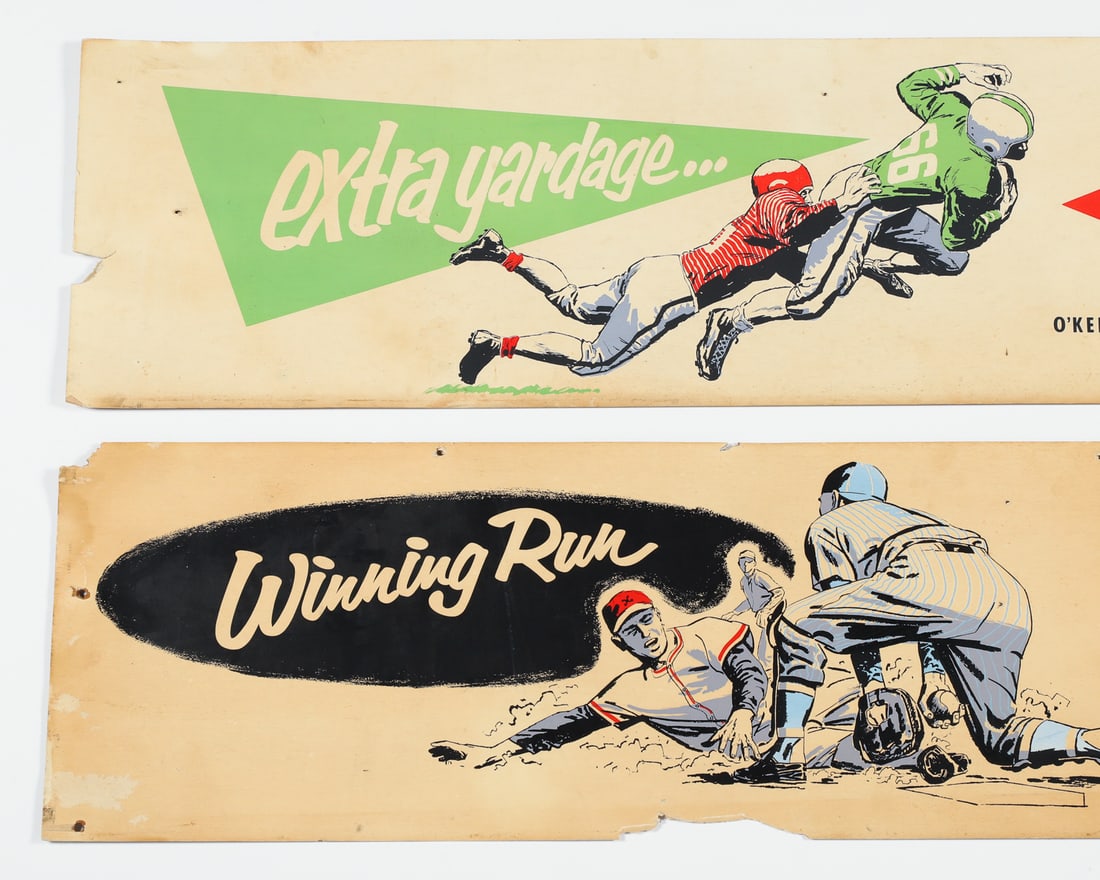 Pair of O'Keefe Baseball and Football Ads - 2