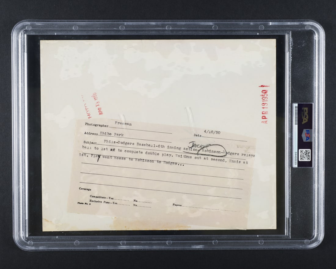 1950 Jackie Robinson "Turning Two" Type 1 Photograph (PSA/DNA) - 3