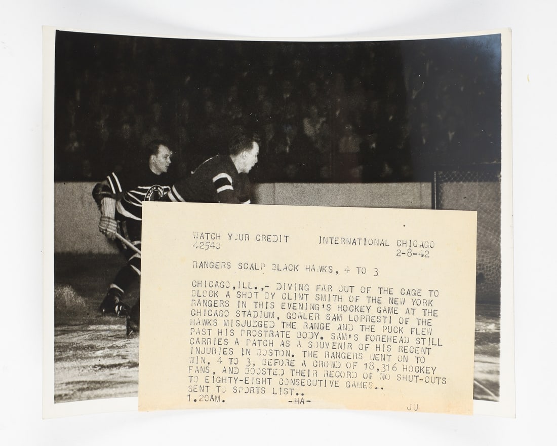 1940s NHL Action Newscast Original Photos (6) - 2