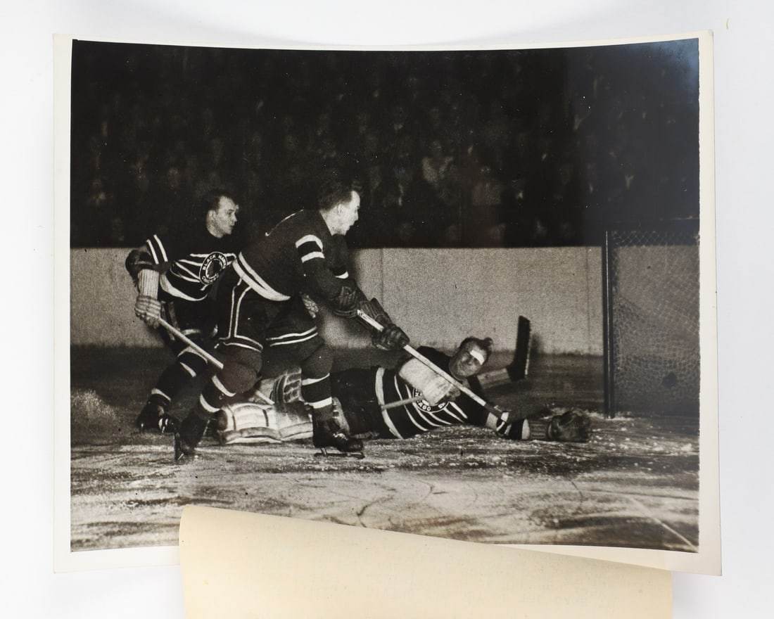 1940s NHL Action Newscast Original Photos (6) - 3