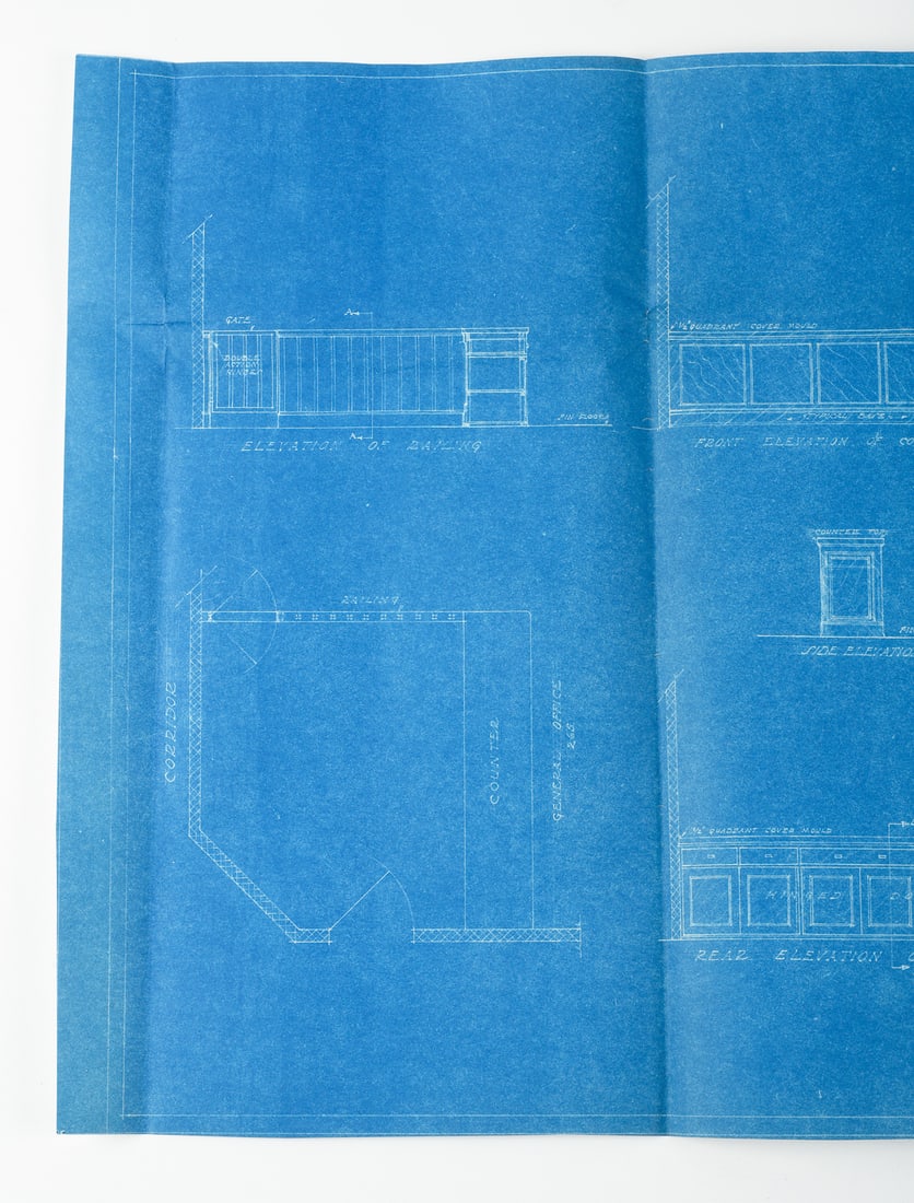 1931 Maple Leaf Gardens Blueprint (Office Railings) - 4