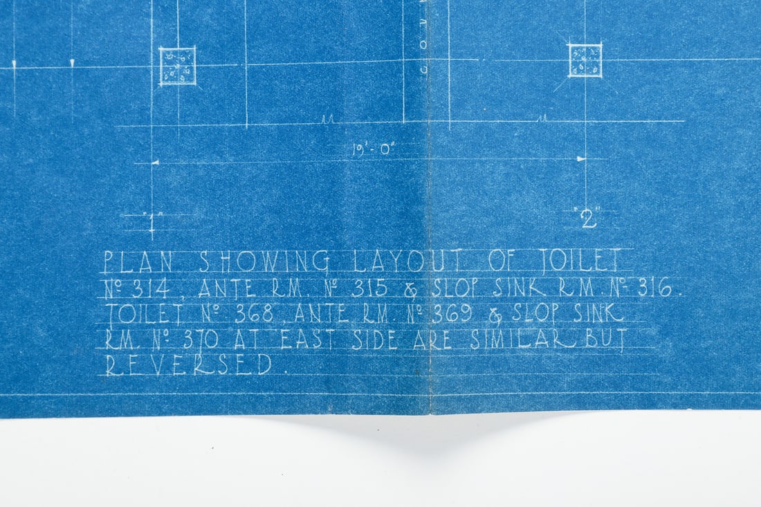 1931 Maple Leaf Gardens Blueprint (Toilets) - 3