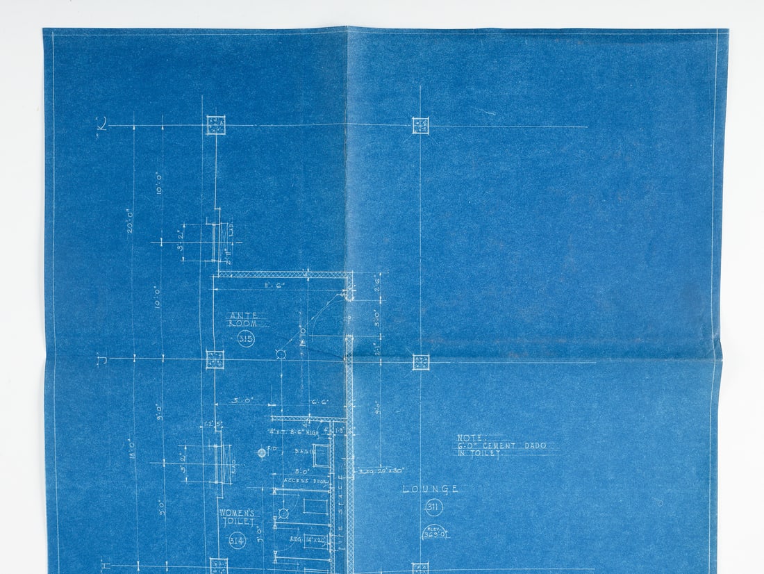 1931 Maple Leaf Gardens Blueprint (Toilets) - 4