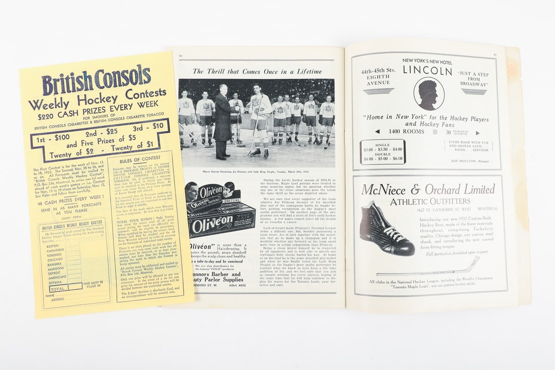 1932-1933 Maple Leaf Gardens Opening Game Program - 7