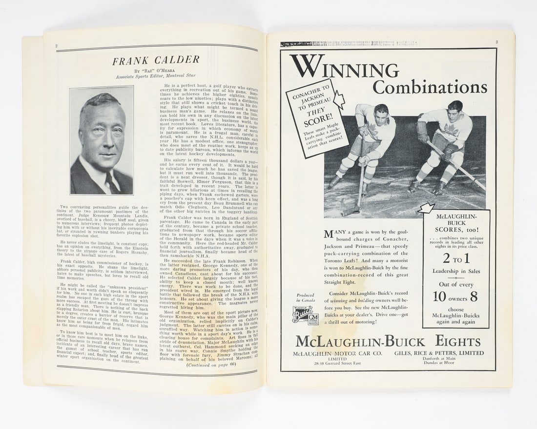 1932-1933 Maple Leaf Gardens Opening Game Program - 8