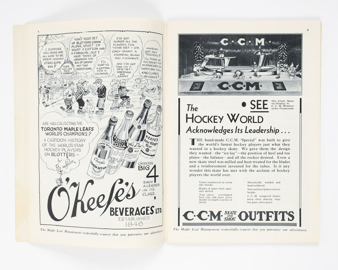 1932-1933 Maple Leaf Gardens Opening Game Program - 9