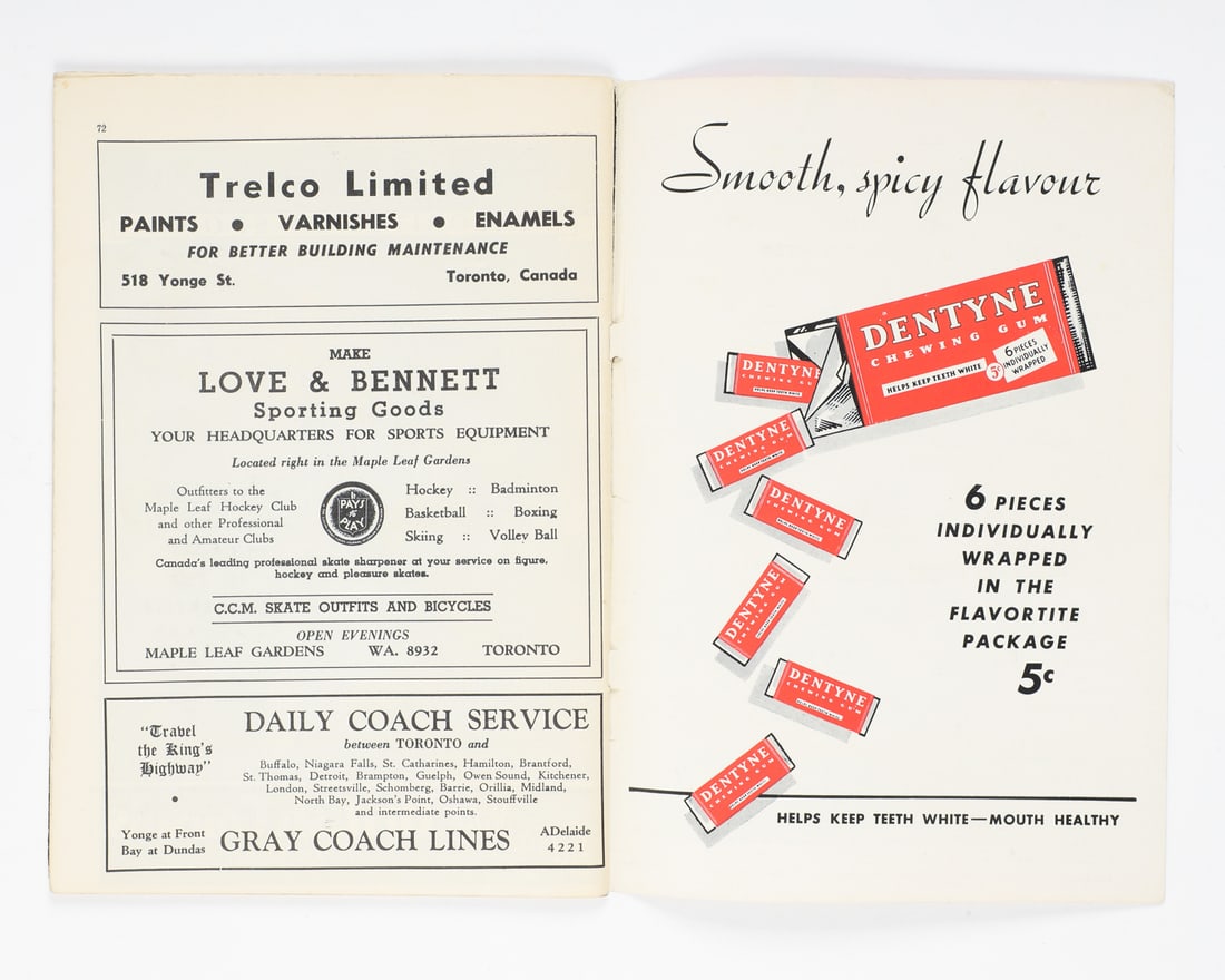 April 18, 1942 Stanley Cup Final Game 7 Maple Leaf Gardens Program (Reverse Sweep) - 5