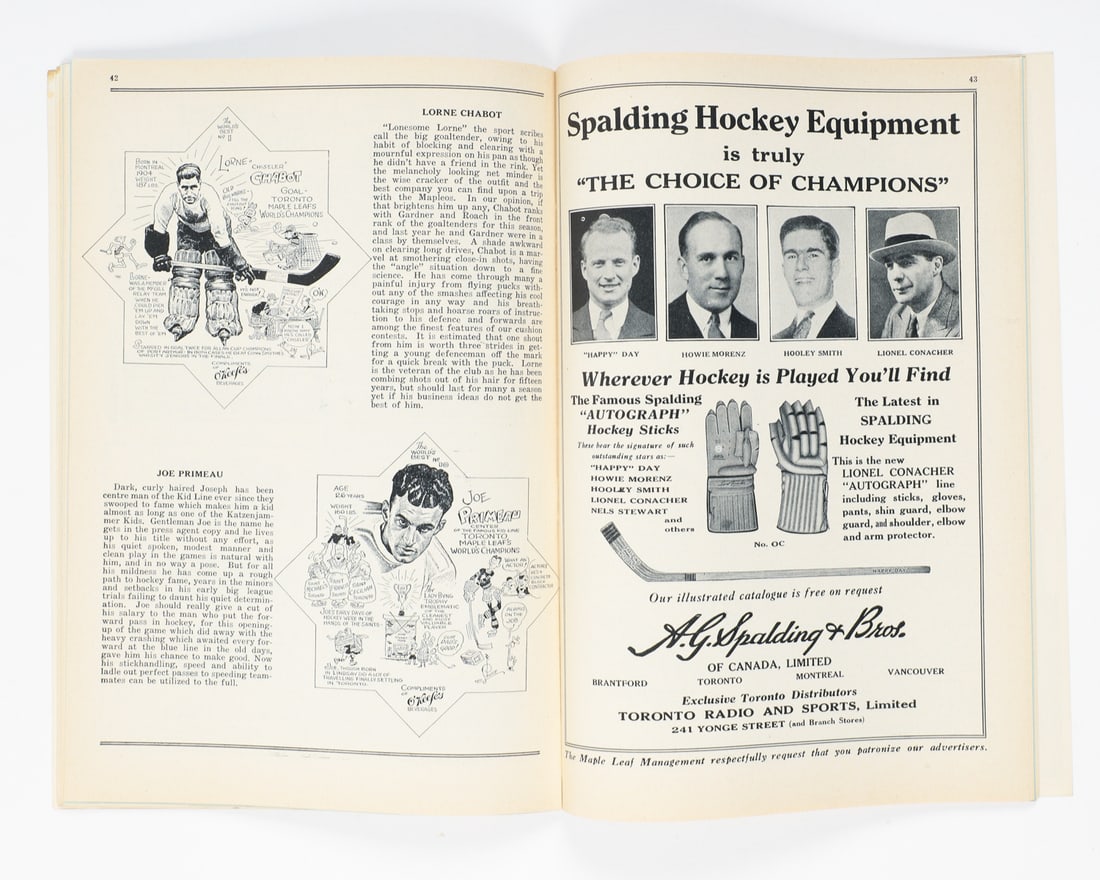 April 11, 1933 Maple Leaf Gardens Stanley Cup Final Program - 6