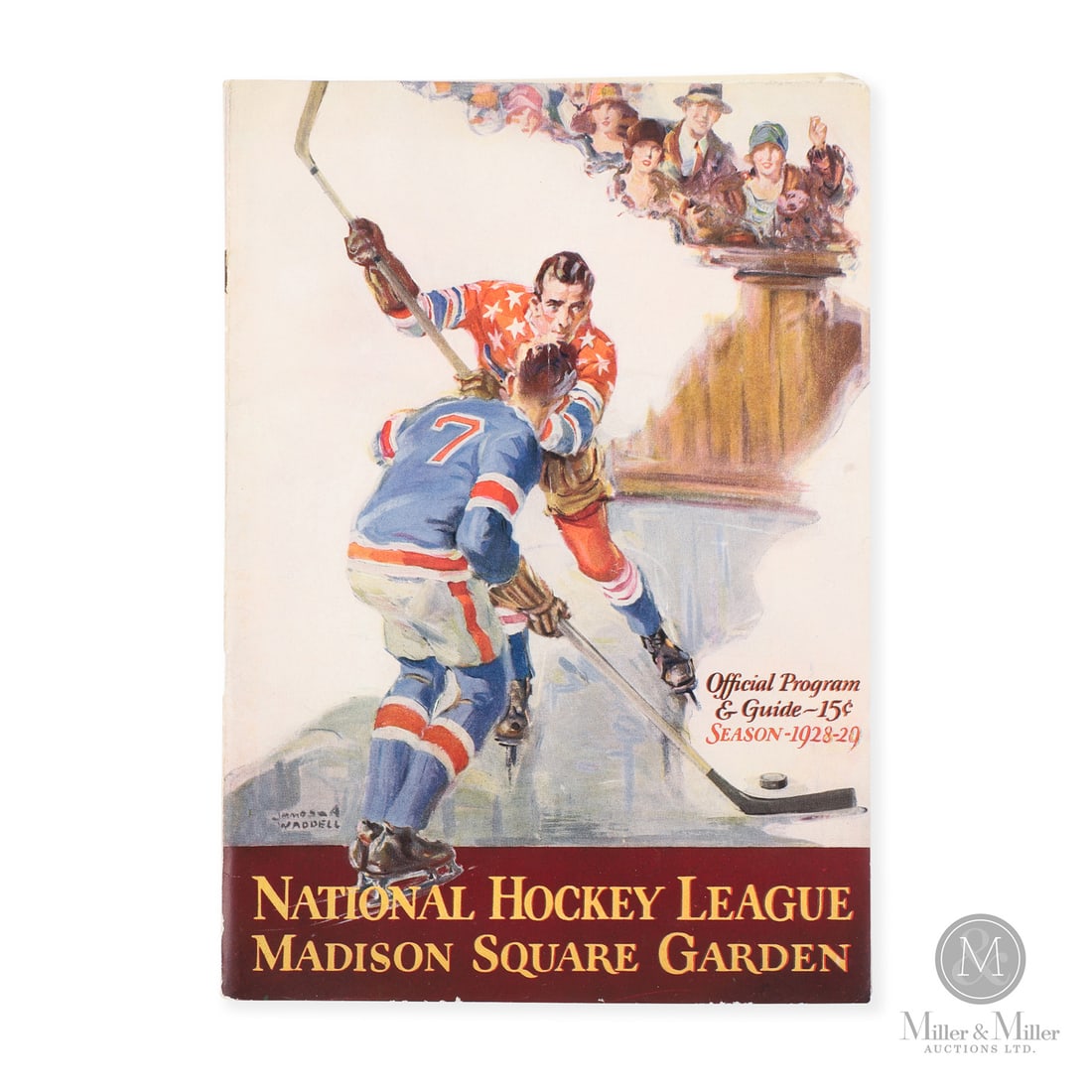 January 31, 1929 Madison Square Garden Program: The January 31, 1929, Madison Square Garden Program offered here is from a match-up between the New York Rangers and New York Americans that saw the Rangers defeat the Americans 2-1. All items are gua