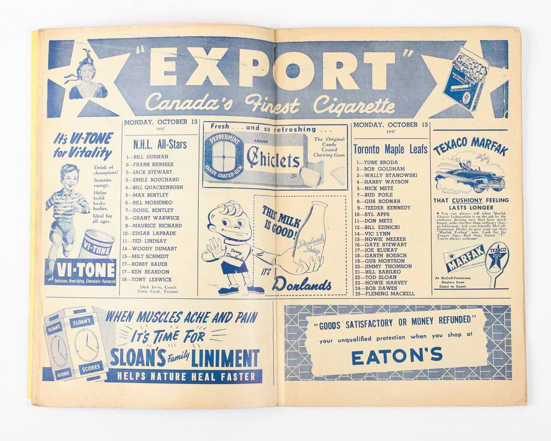 Pair of October 13 1947 Inaugural All Star Game Programs - 3