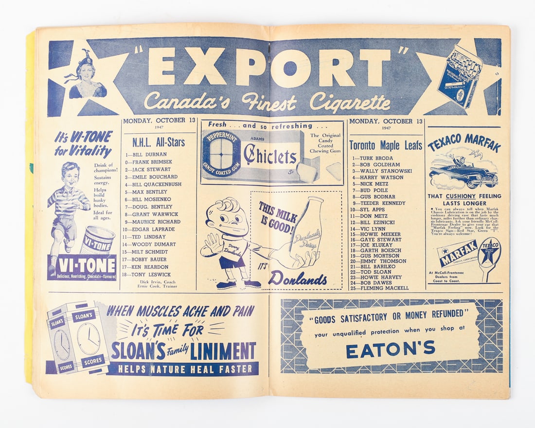 Pair of October 13 1947 Inaugural All Star Game Programs - 4