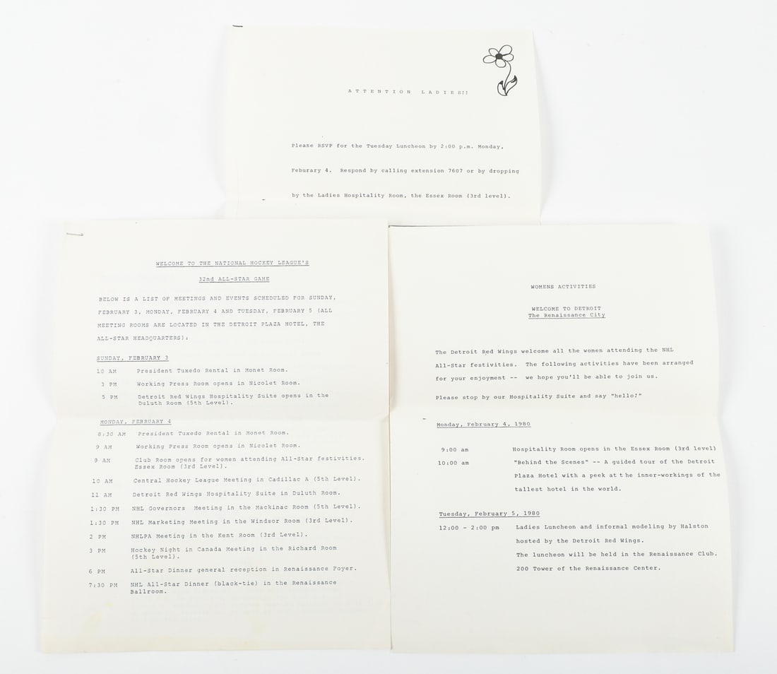1980 NHL All Star Game Package - 11