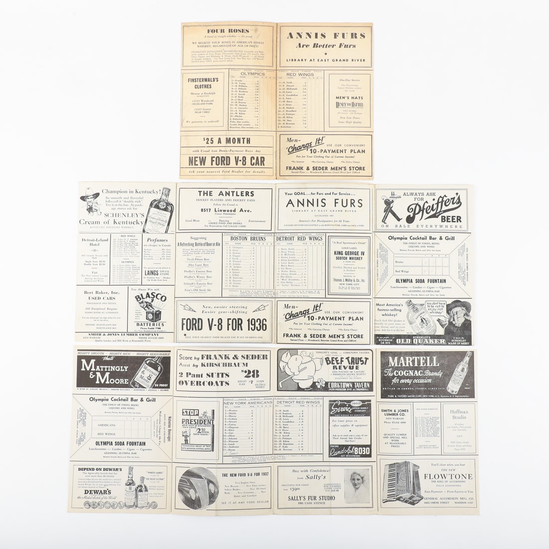 1927-1937 Detroit Olympia Programs (First Ever Game) - 13