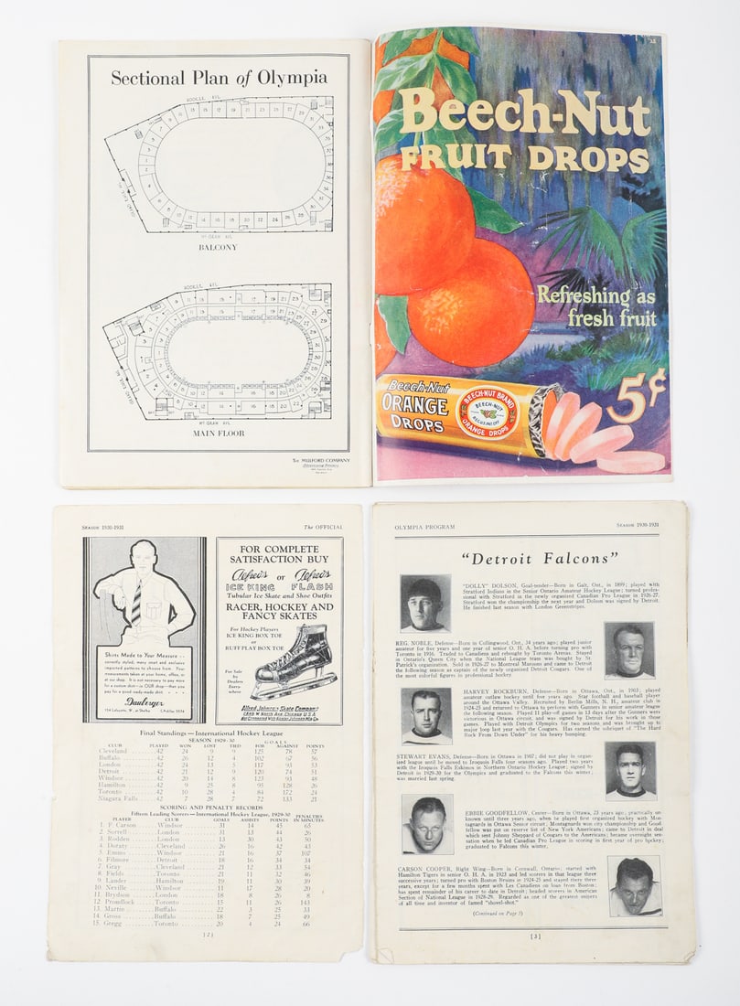 1927-1937 Detroit Olympia Programs (First Ever Game) - 5