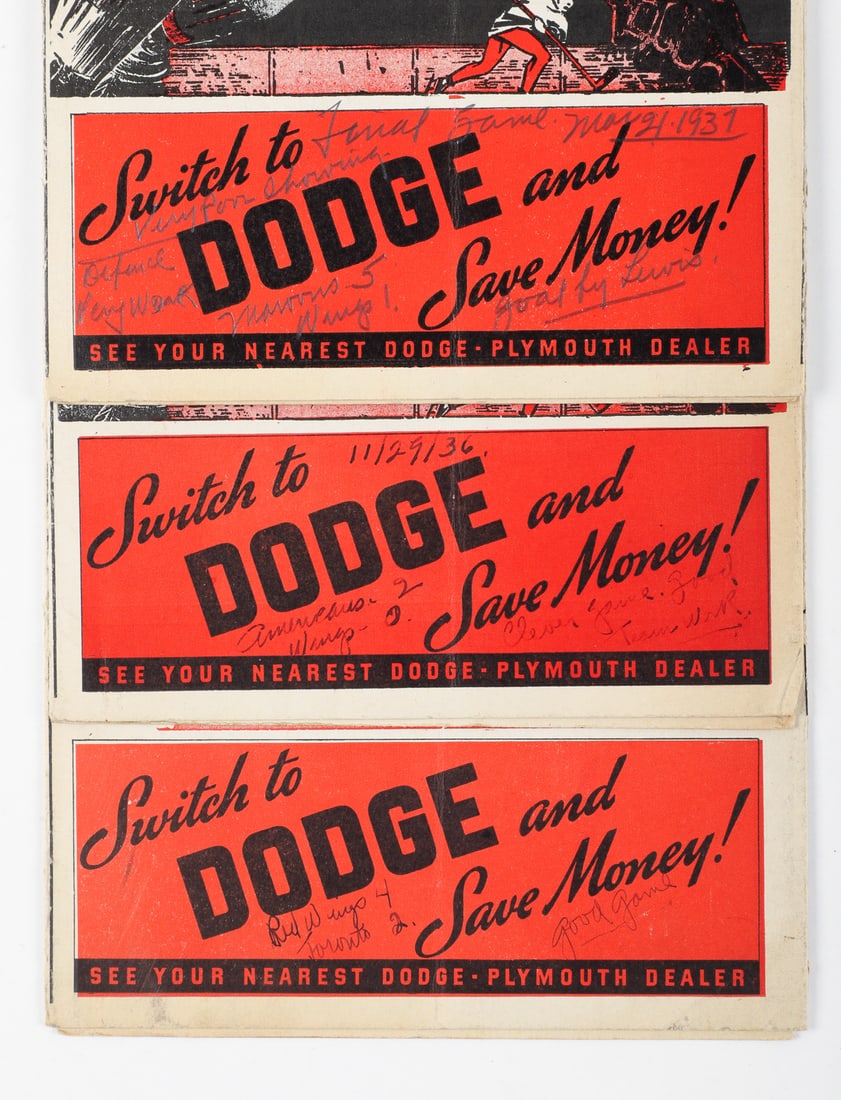 1927-1937 Detroit Olympia Programs (First Ever Game) - 8