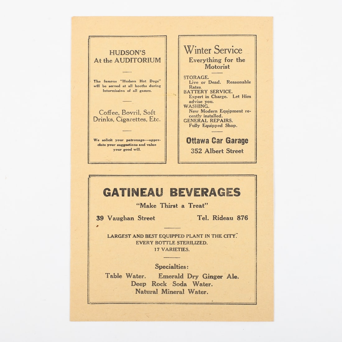 Ottawa Auditorium 1927 & 1930 NHL Programs - 3