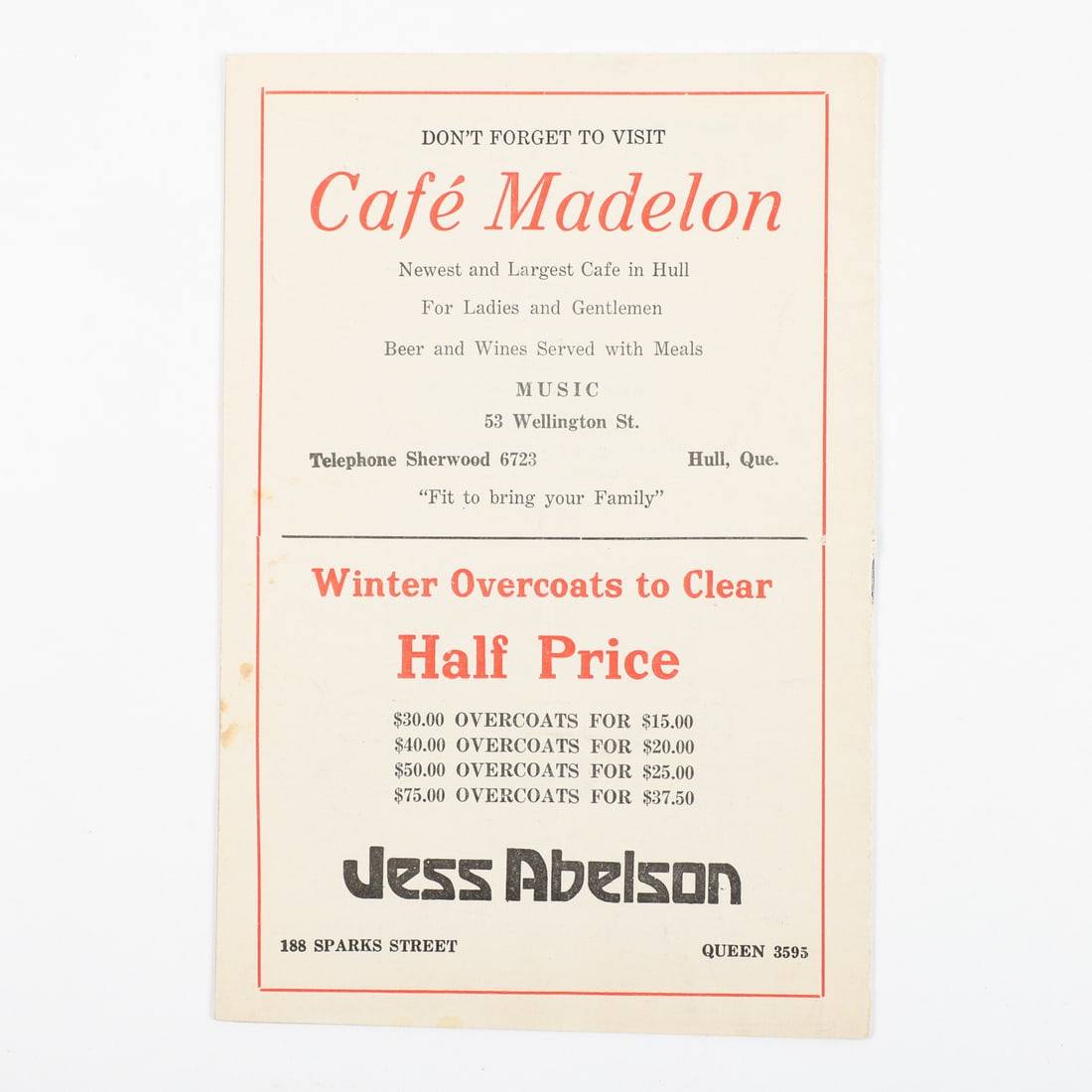 Ottawa Auditorium 1927 & 1930 NHL Programs - 6
