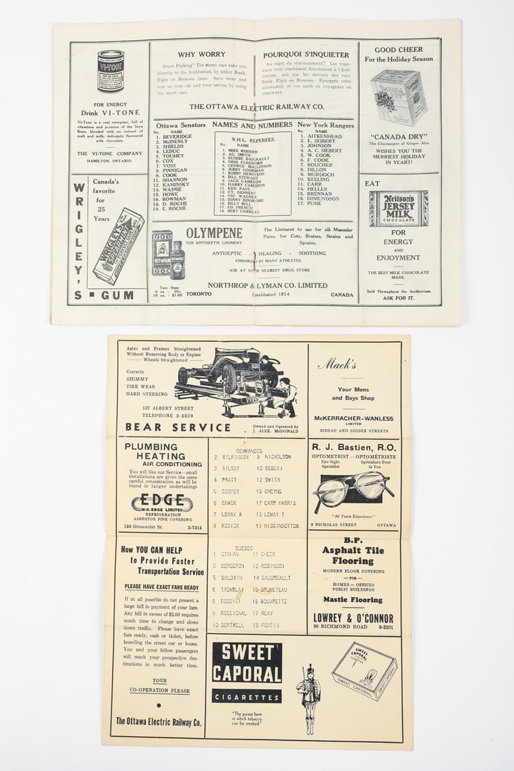 Collection of Early Ottawa Auditorium Programs Featuring Carnegie (7) - 15