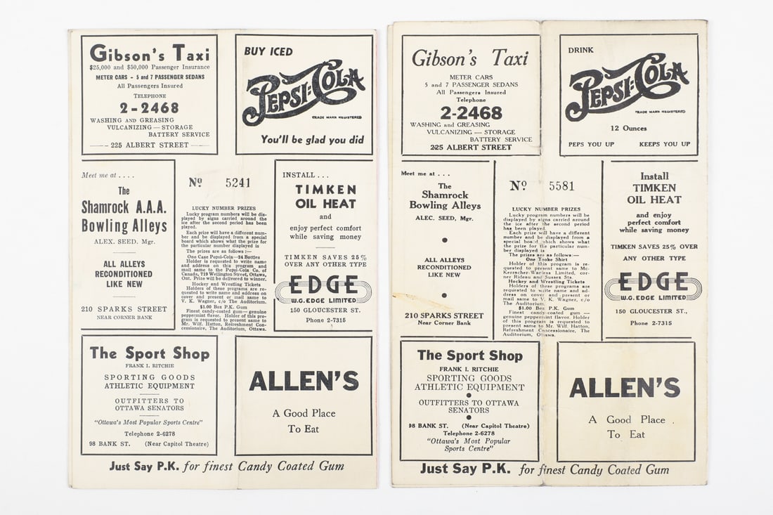 Collection of Early Ottawa Auditorium Programs Featuring Carnegie (7) - 7