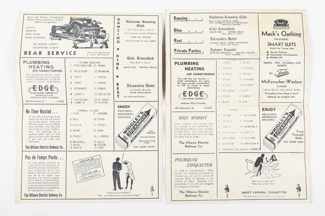 Collection of Early Ottawa Auditorium Programs Featuring Carnegie (7) - 8