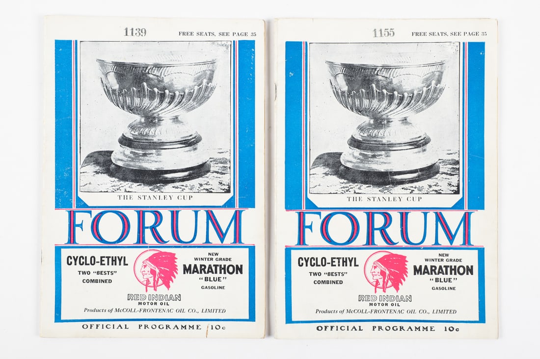 Collection of Early Montreal Forum Programs (8) - 11