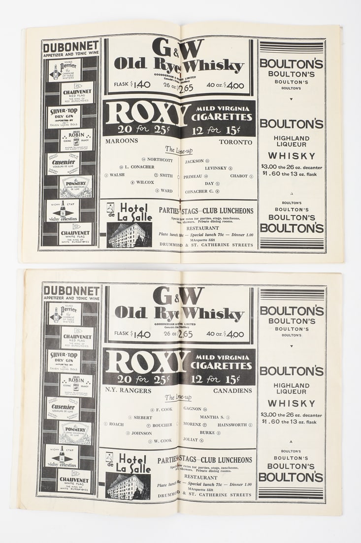 Collection of Early Montreal Forum Programs (8) - 13