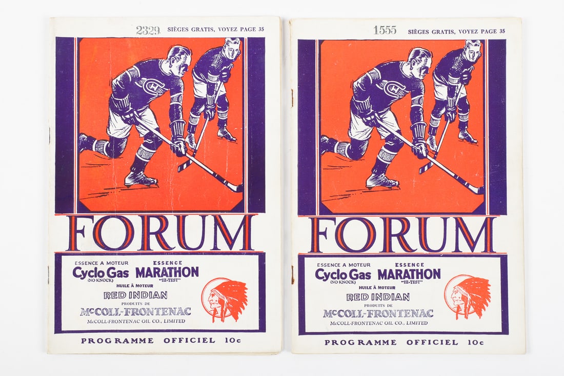 Collection of Early Montreal Forum Programs (8) - 2