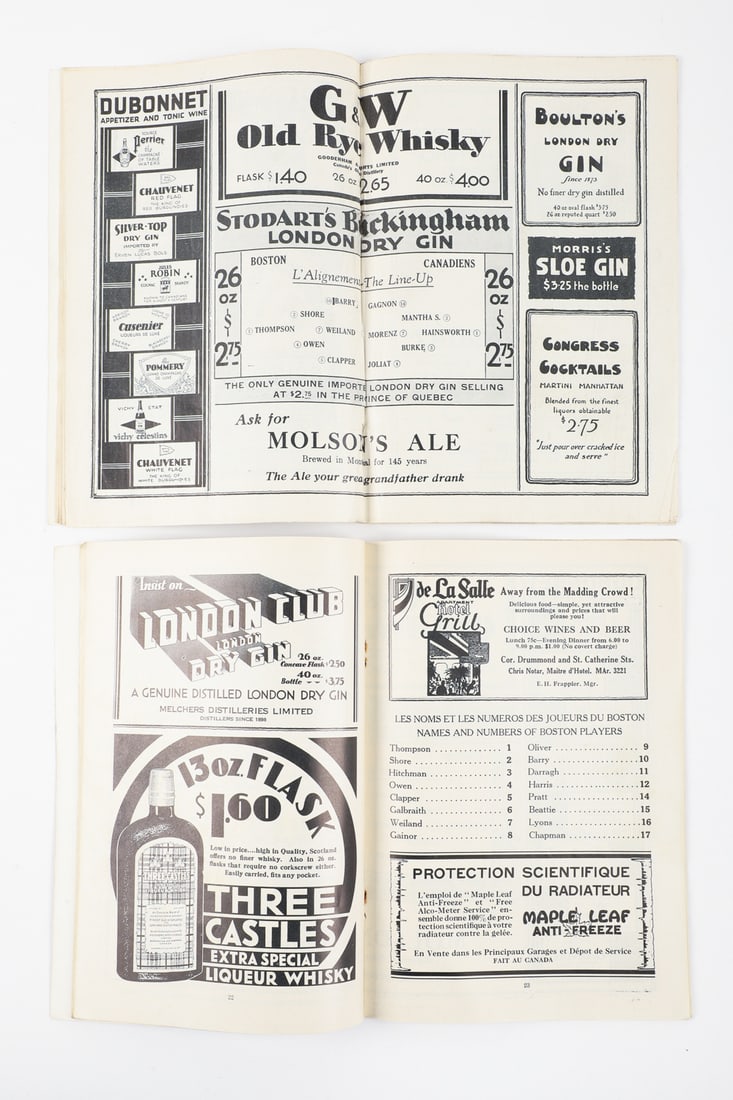 Collection of Early Montreal Forum Programs (8) - 4