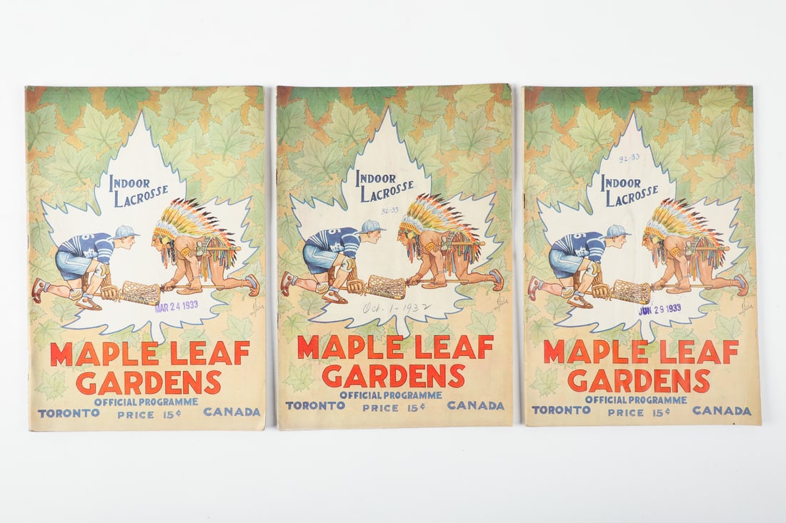 1933 Maple Leaf Gardens Indoor Lacrosse Cover Programs (10) - 5