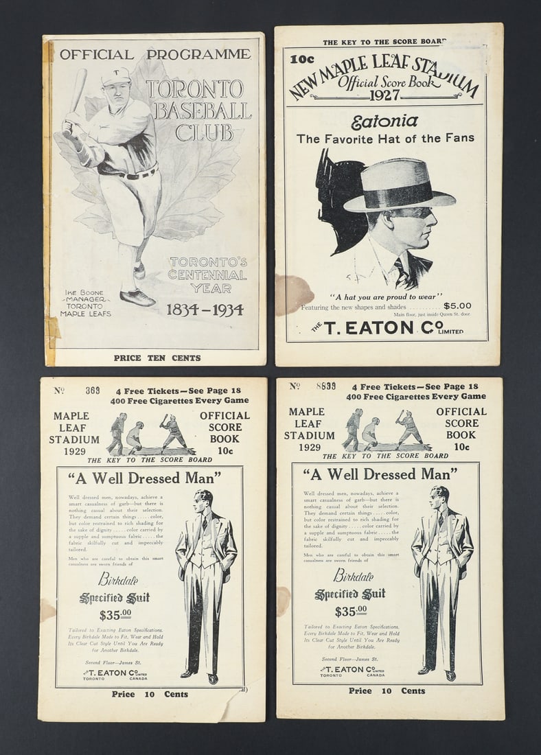 1924-1950 Toronto Maple Leaf Baseball Programs w/ Babe Ruth (12) - 10