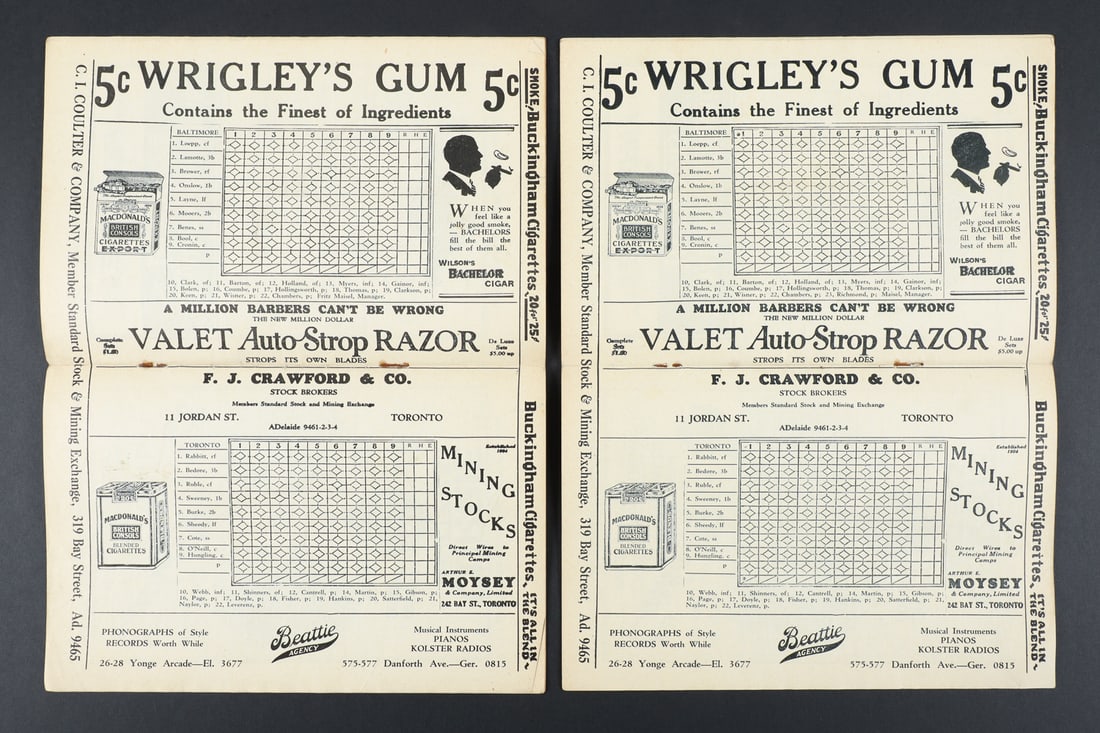 1924-1950 Toronto Maple Leaf Baseball Programs w/ Babe Ruth (12) - 11