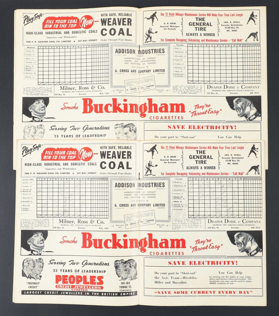 1924-1950 Toronto Maple Leaf Baseball Programs w/ Babe Ruth (12) - 16
