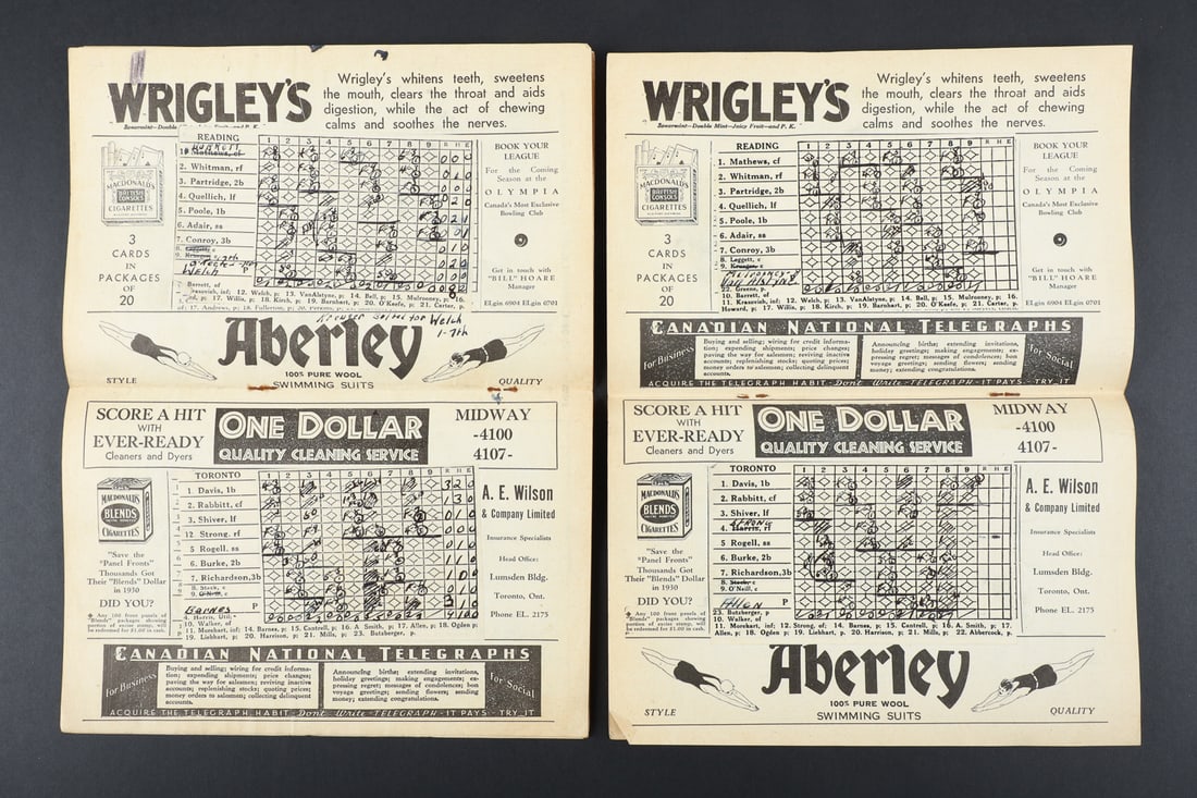 1924-1950 Toronto Maple Leaf Baseball Programs w/ Babe Ruth (12) - 8
