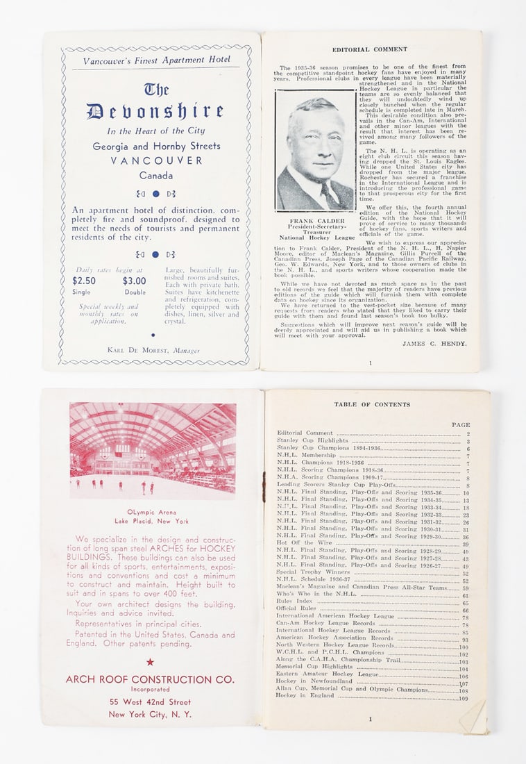 Collection of Early NHL Guides and Rule Books (7) - 4
