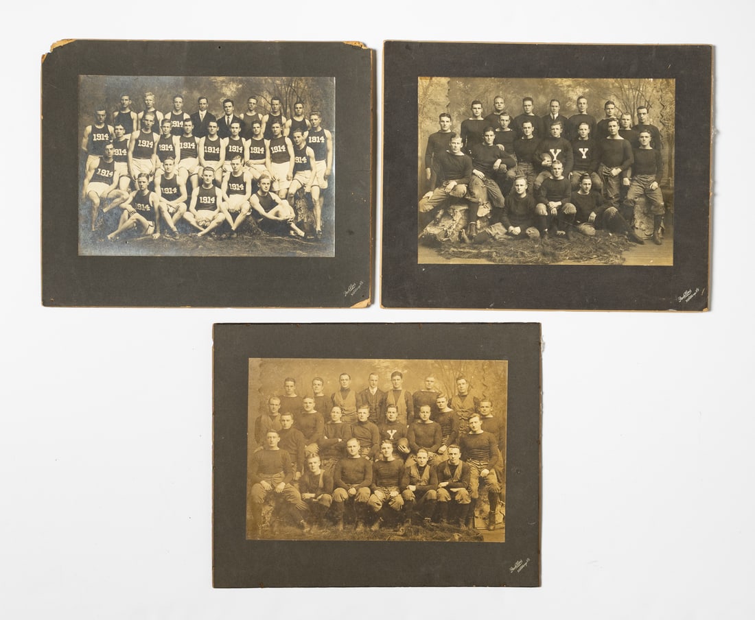1914 Yale Banner, Pennant, Football, and Photos - 3