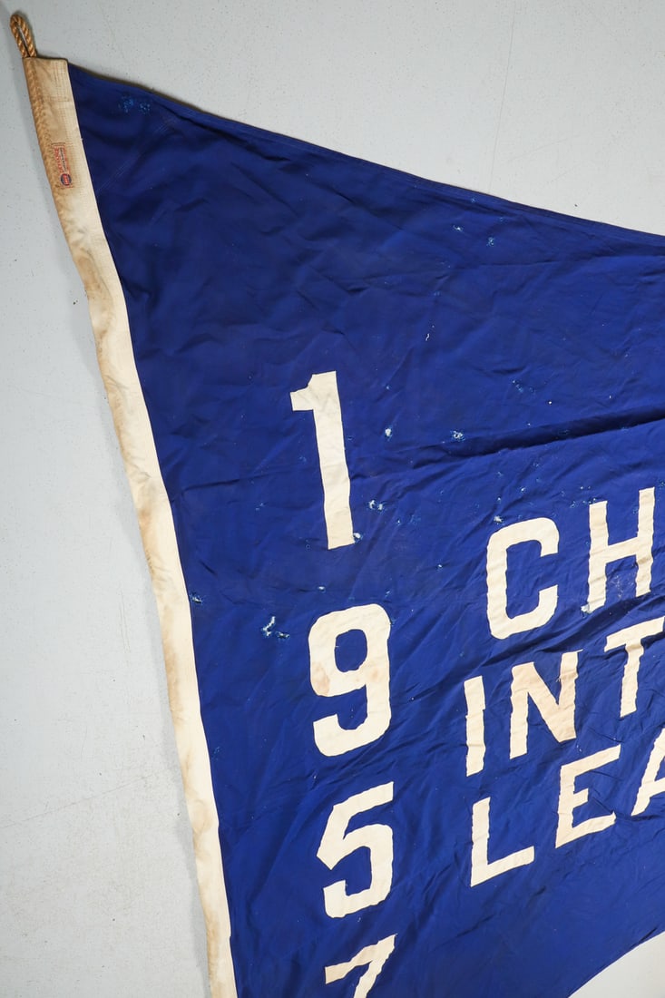 1957 Toronto Maple Leaf Baseball Championship Banner - 3