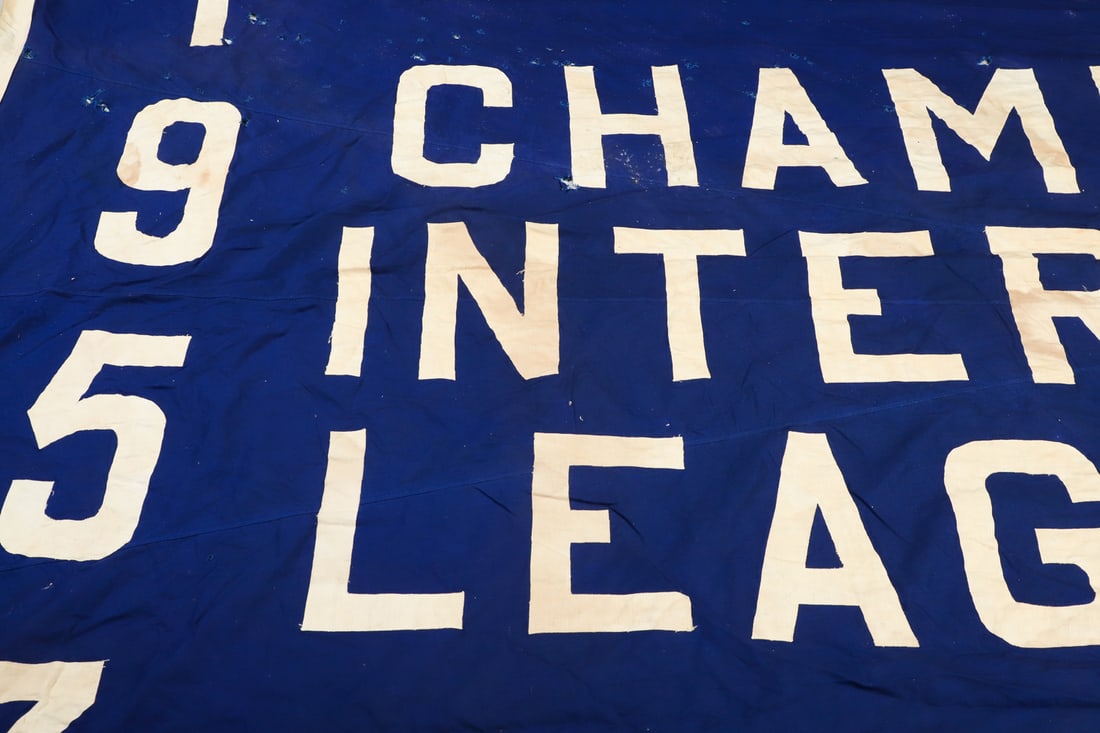 1957 Toronto Maple Leaf Baseball Championship Banner - 5