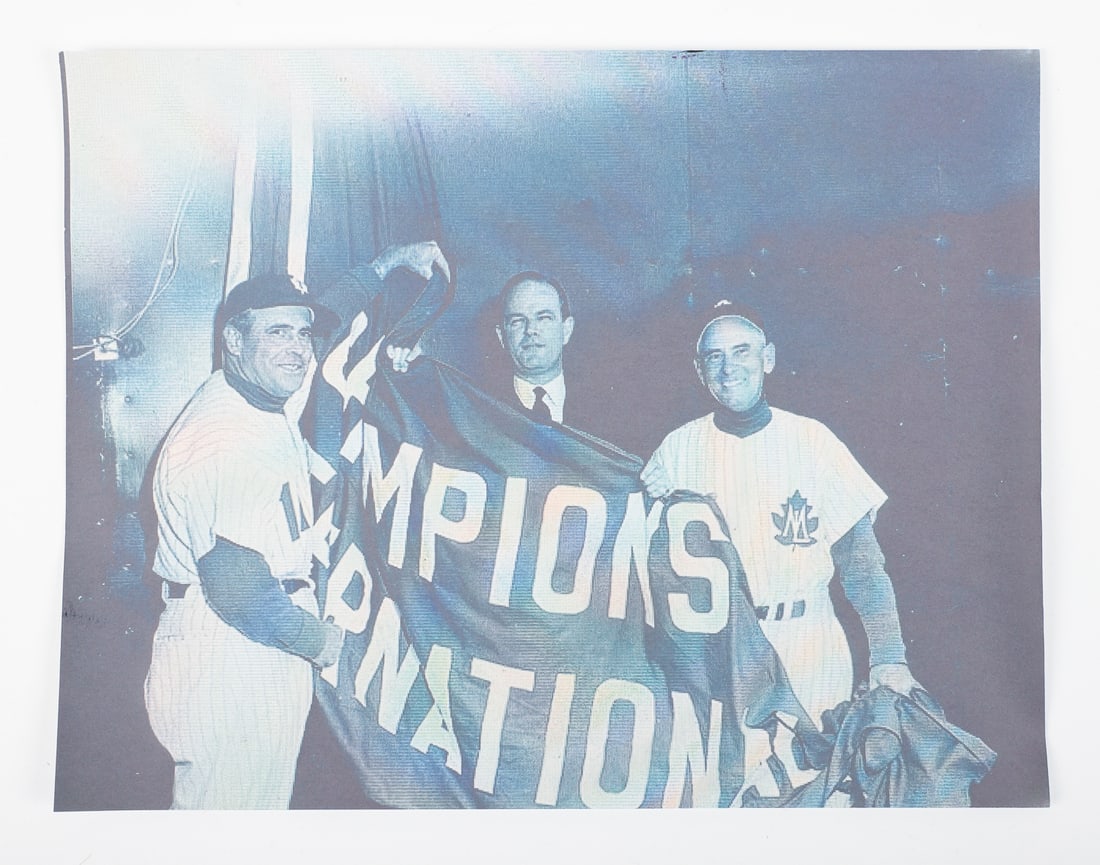 1957 Toronto Maple Leaf Baseball Championship Banner - 8