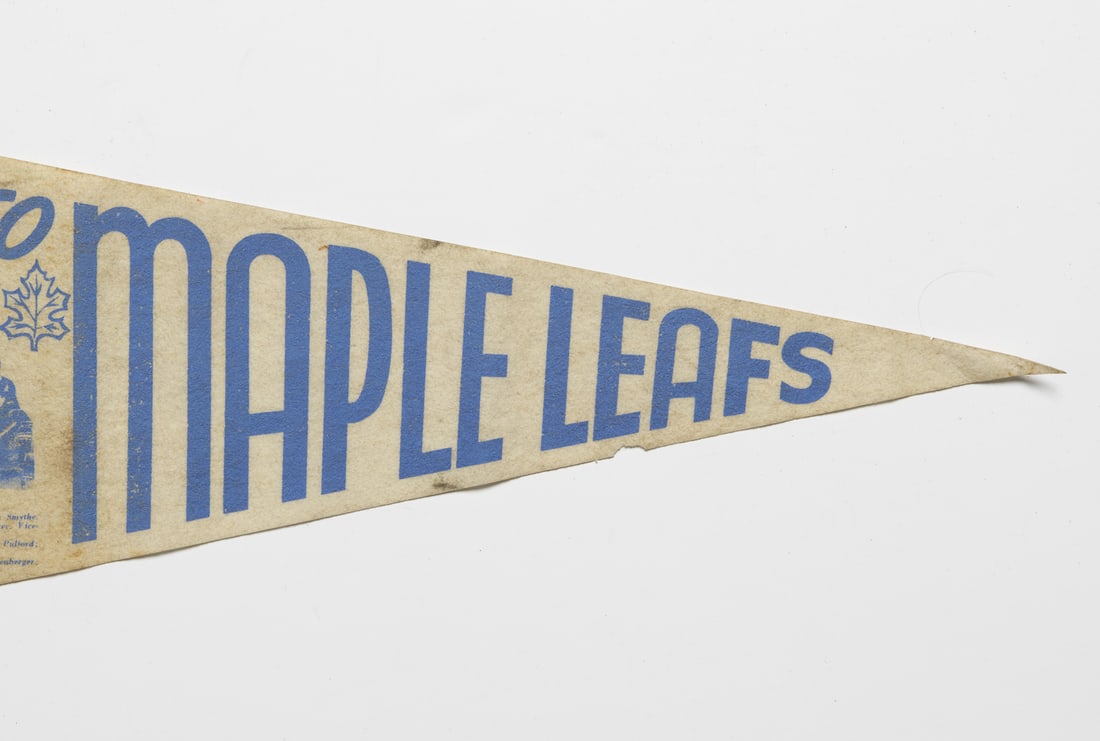 1961-1962 Maple Leafs Stanley Cup Pennant & Tim Horton/Dave Keon Mini Sticks - 5