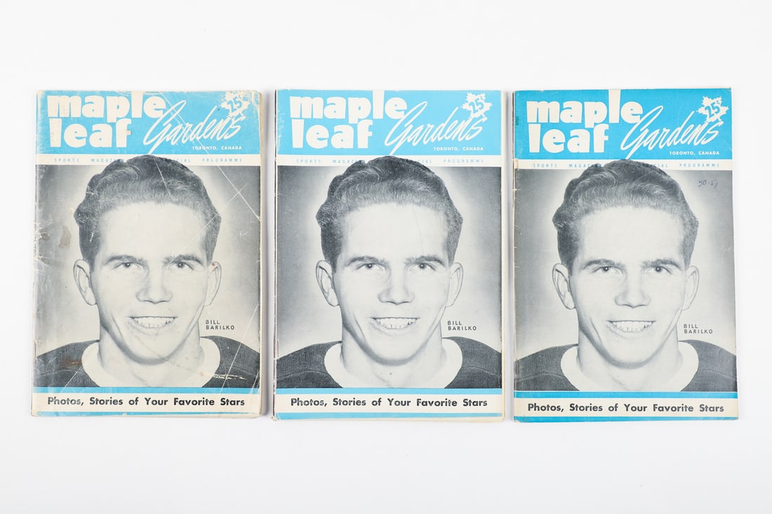 Collection of Bill Barilko Cover Programs w/ 1950-1951 Stanley Cup Final (6) - 2