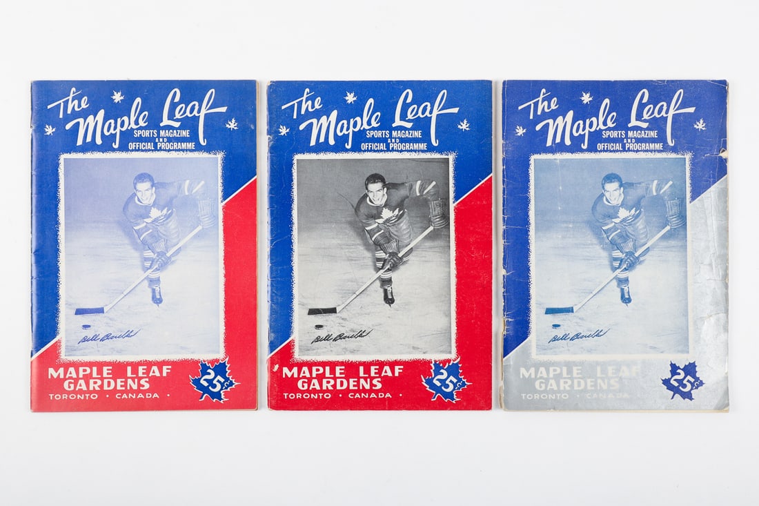 Collection of Bill Barilko Cover Programs w/ 1950-1951 Stanley Cup Final (6) - 9