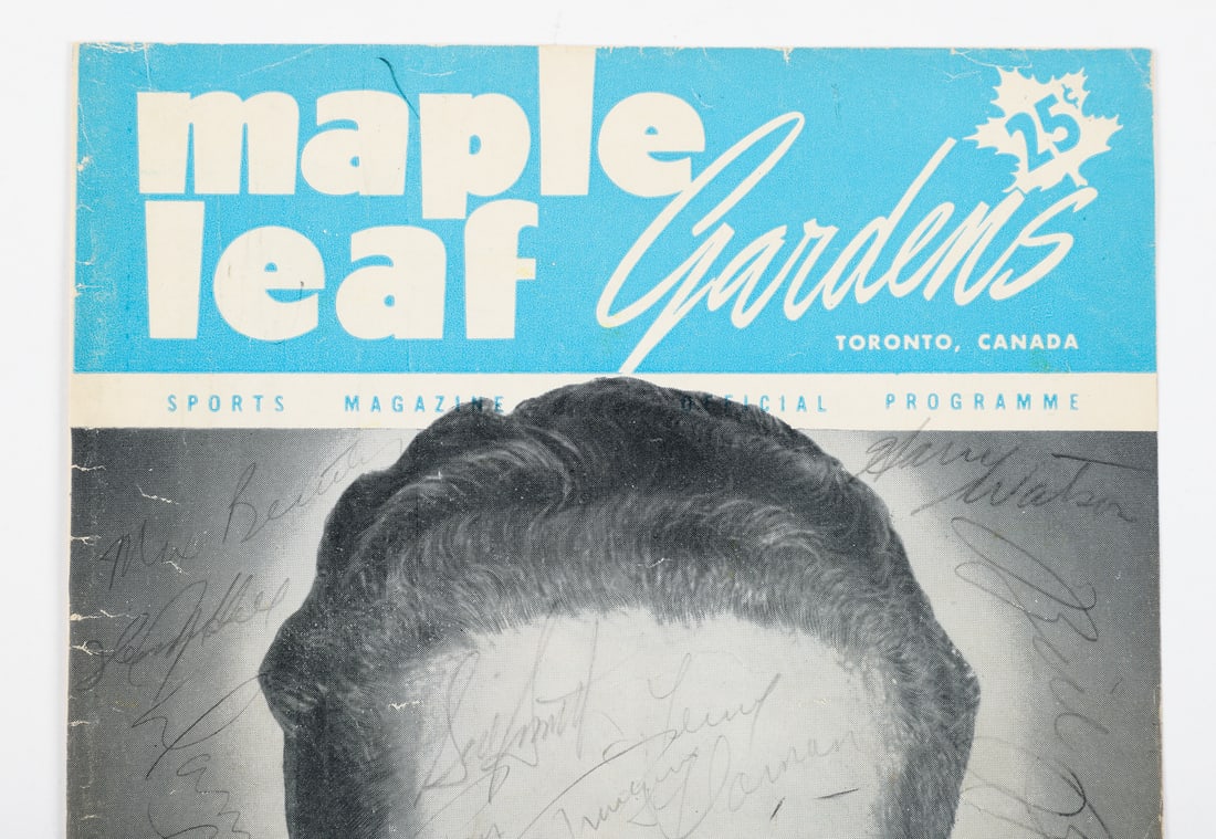1951 Toronto Maple Leafs Team Signed Program Cover - 2