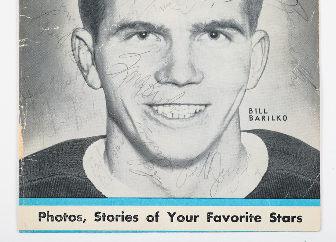 1951 Toronto Maple Leafs Team Signed Program Cover - 3