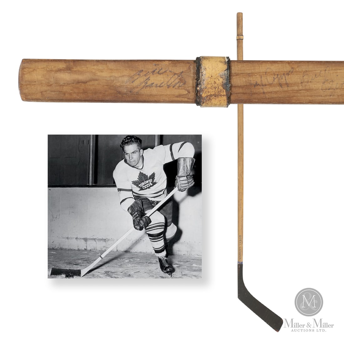 1947-1948 Toronto Maple Leafs Team Signed Stick Inc. Barilko: The 1947–1948 Toronto Maple Leafs, led by Syl Apps and Ted Kennedy and coached by Hap Day, captured their second straight Stanley Cup. The team swept the Detroit Red Wings in the final,