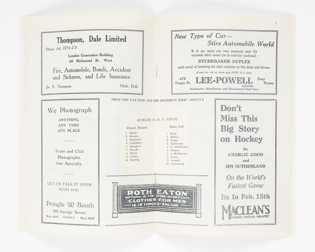 1920s Hockey Programs Including Frank Nighbor Signed (4) - 11