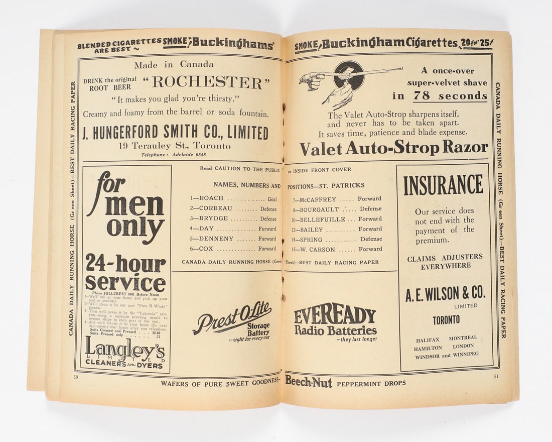 1920s Hockey Programs Including Frank Nighbor Signed (4) - 14