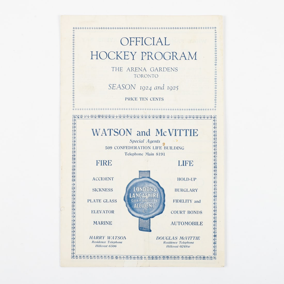 1920s Hockey Programs Including Frank Nighbor Signed (4) - 9
