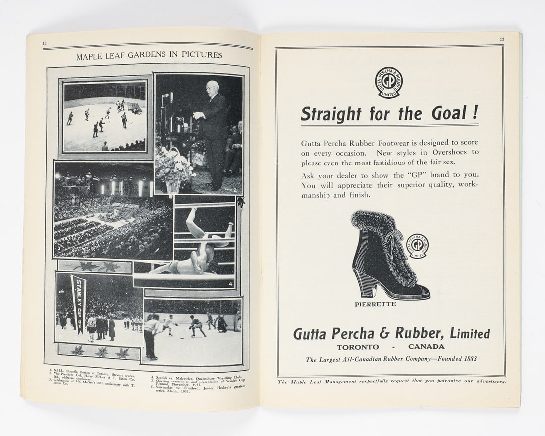 1933-1934 Maple Leaf Gardens Toronto Maple Leafs Team Signed Program - 12
