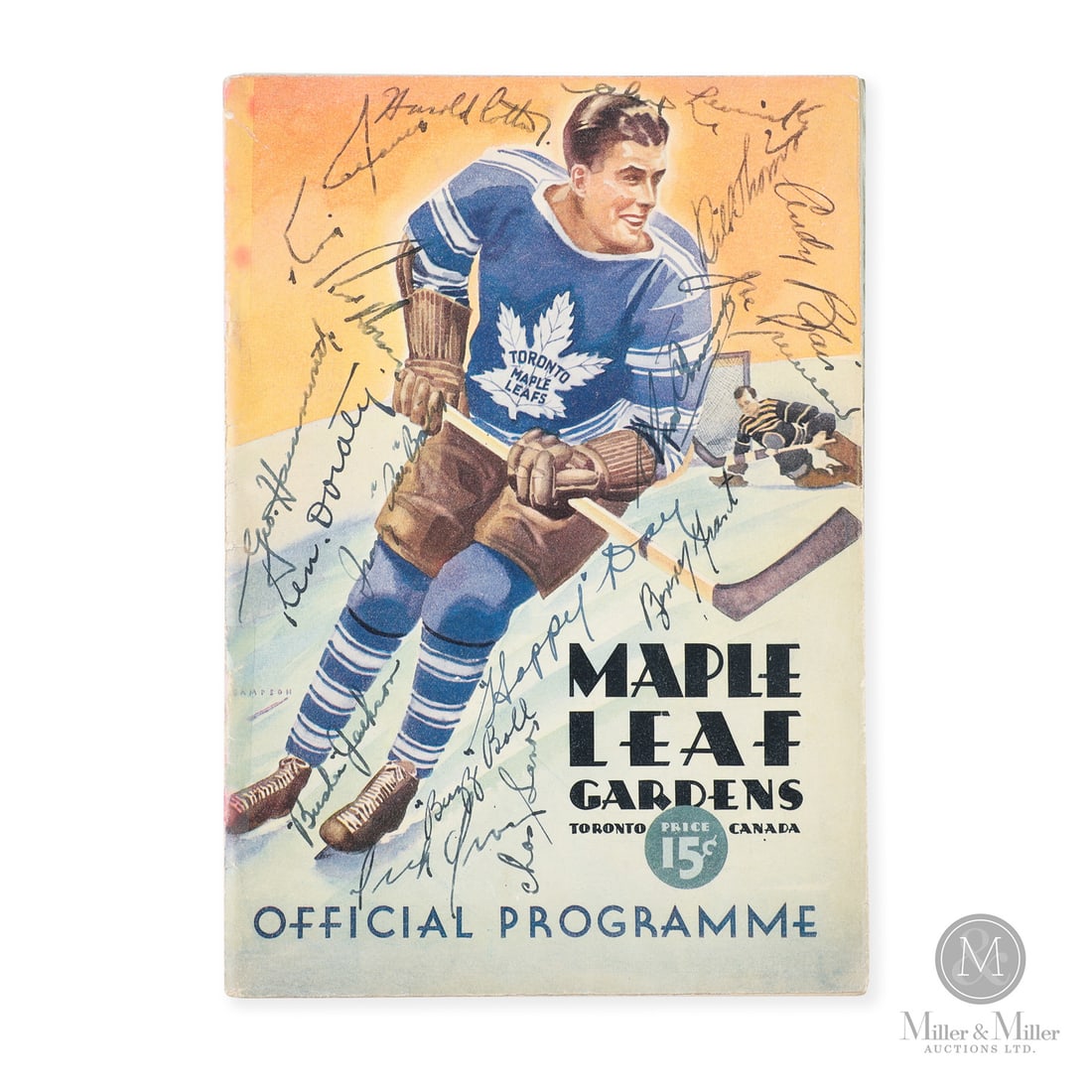 1933-1934 Maple Leaf Gardens Toronto Maple Leafs Team Signed Program: This Saturday, December 2,1933 program featuring the Toronto Maple Leafs against the Montreal Maroons has been signed by the Toronto Maple Leafs on the front cover. The full list of signatures include
