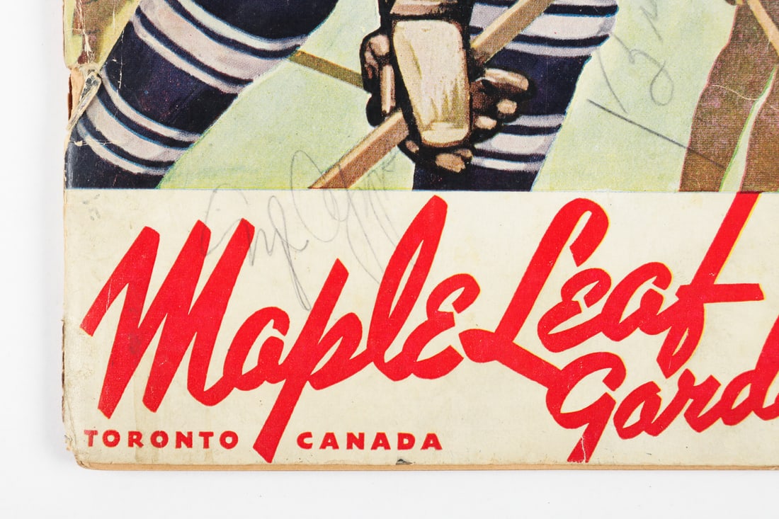 1940 Maple Leaf Gardens Signed Program With Ticket Sub - 5